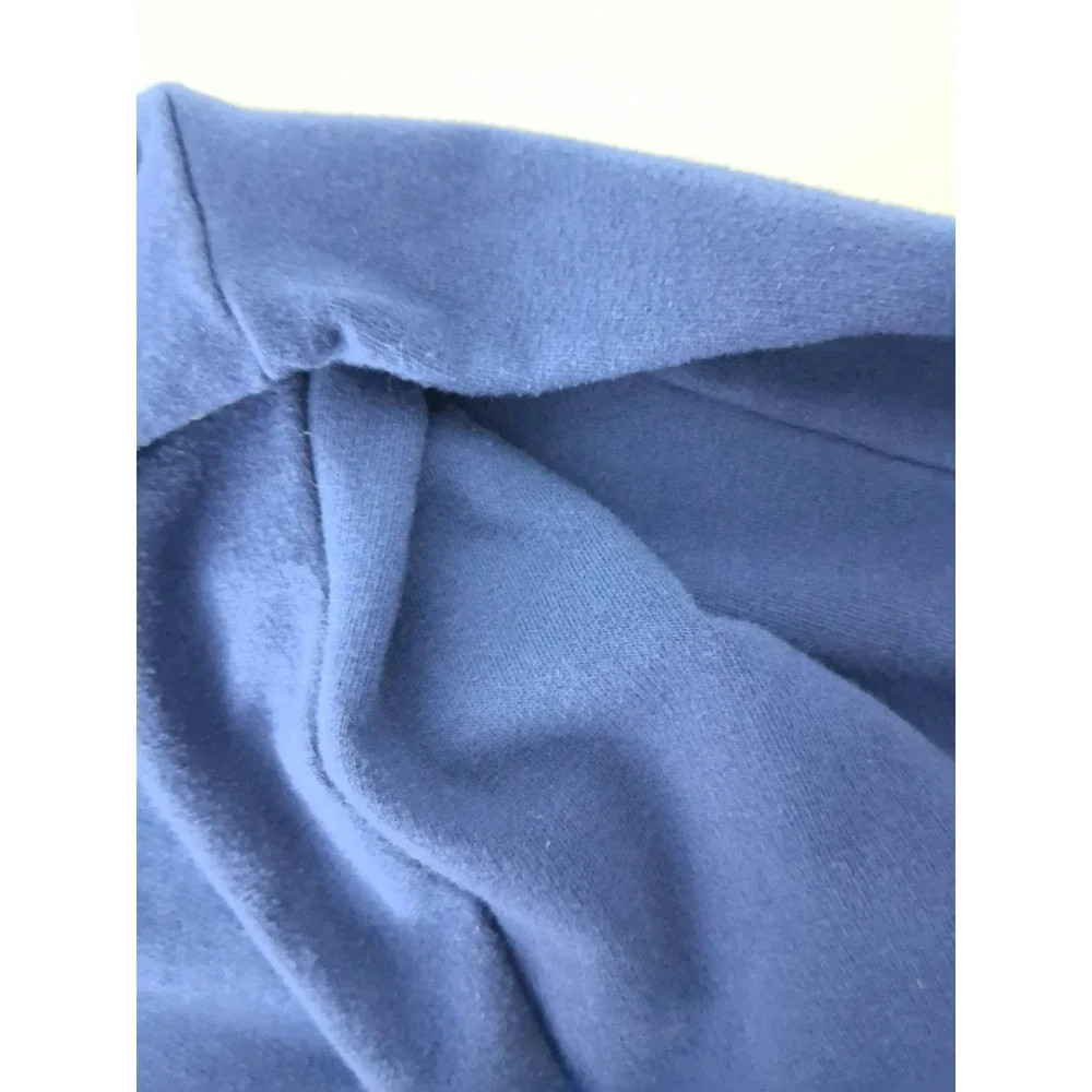 Belle Beach by Kim Gravel‎ Pants* Size M Blue Side Stripes French Terry Crop